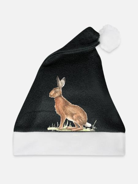 Hase - Weihnachtsmütze - Schwarz/Weiß