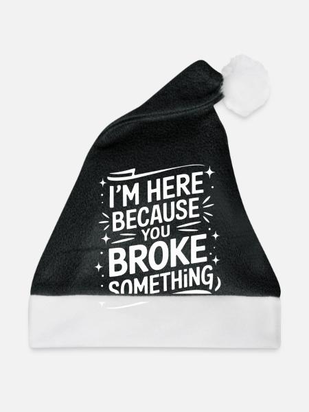 Technischer Support Computerfreak Nerd - Weihnachtsmütze - Schwarz/Weiß