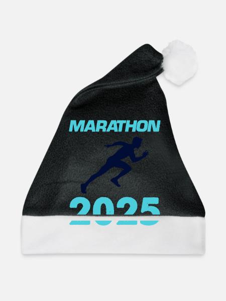Marathon 2025 - Weihnachtsmütze - Schwarz/Weiß