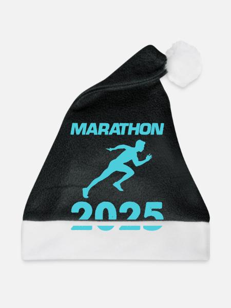 marathon 2025 - Weihnachtsmütze - Schwarz/Weiß