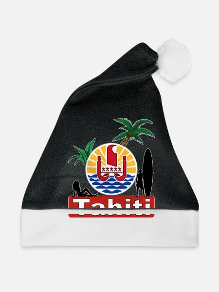 Tahiti - Weihnachtsmütze - Schwarz/Weiß