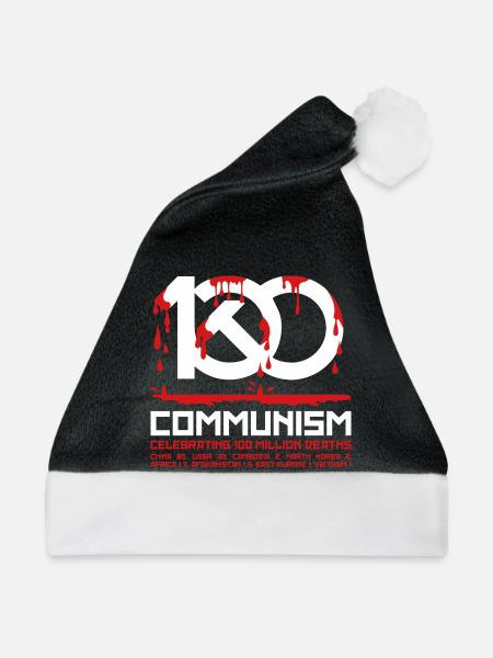 Communism, celebrating 100 million deaths - Weihnachtsmütze - Schwarz/Weiß