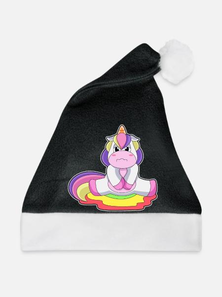 Einhorn Toilette - Weihnachtsmütze - Schwarz/Weiß