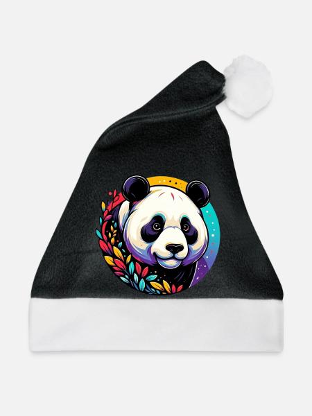 Panda - Weihnachtsmütze - Schwarz/Weiß