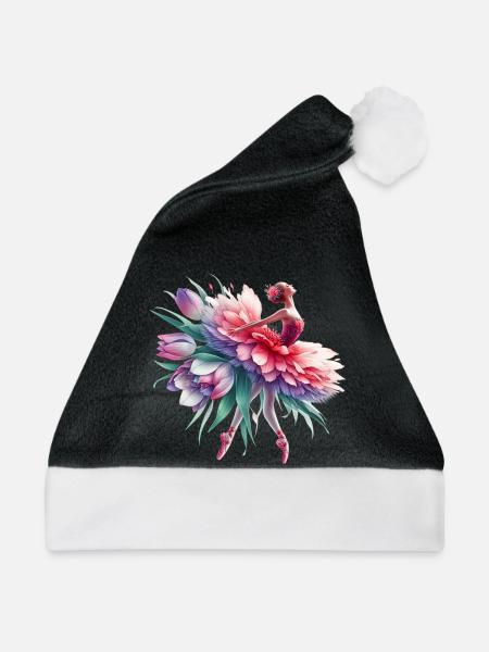 Balletttänzerin mit Tutu - Weihnachtsmütze - Schwarz/Weiß