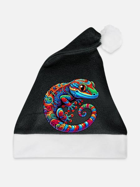 Gecko - Weihnachtsmütze - Schwarz/Weiß