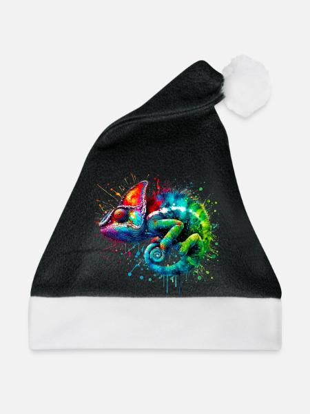 Chamäleon - Weihnachtsmütze - Schwarz/Weiß
