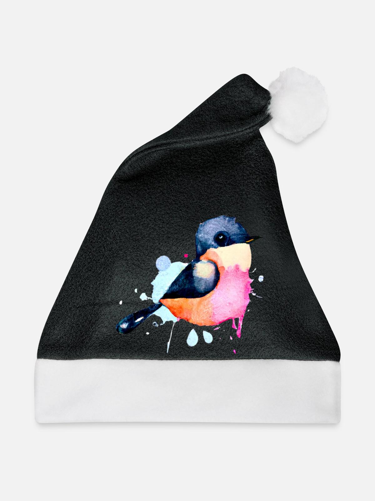 Meise - Weihnachtsmütze - Schwarz/Weiß - Vorne