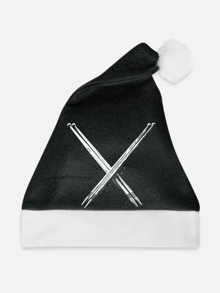 Drumsticks Zeichnung - Weihnachtsmütze - Schwarz/Weiß
