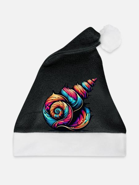 Muschel - Weihnachtsmütze - Schwarz/Weiß