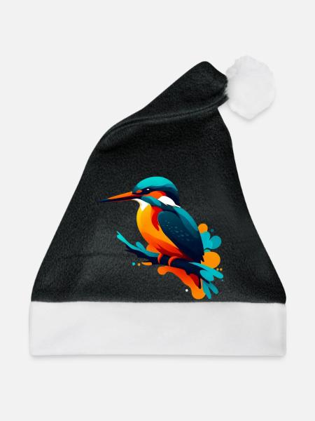Eisvogel - Weihnachtsmütze - Schwarz/Weiß