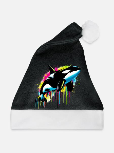 Schwertwal - Weihnachtsmütze - Schwarz/Weiß
