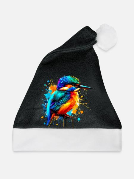 Eisvogel - Weihnachtsmütze - Schwarz/Weiß