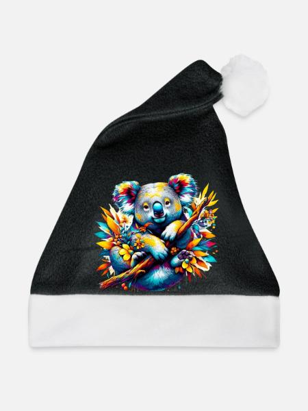Koala - Weihnachtsmütze - Schwarz/Weiß