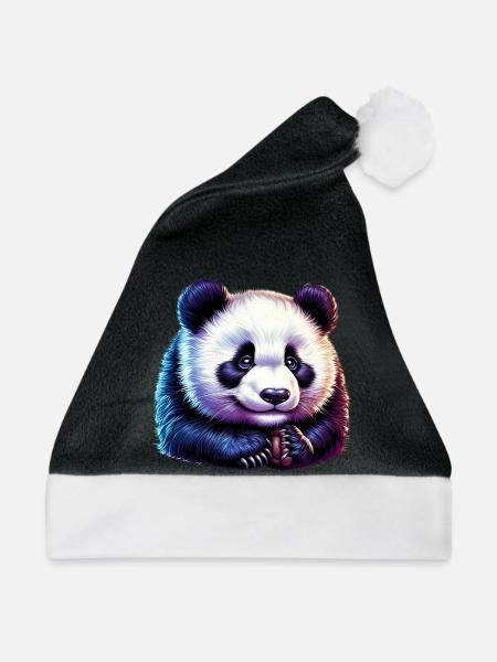 Panda - Weihnachtsmütze - Schwarz/Weiß