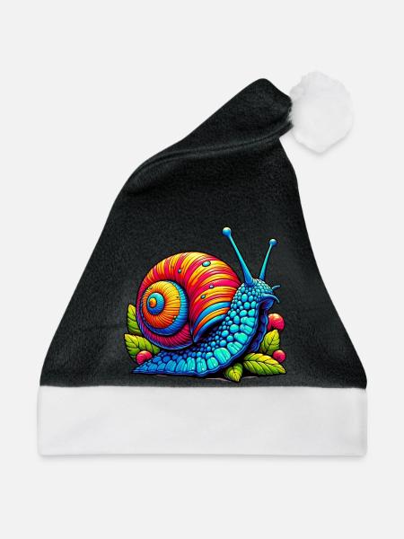 Schnecke - Weihnachtsmütze - Schwarz/Weiß