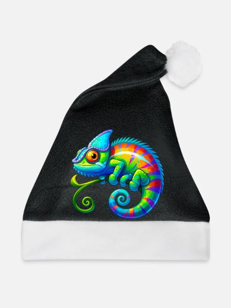 Chamäleon - Weihnachtsmütze - Schwarz/Weiß