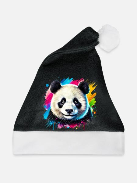 Panda - Weihnachtsmütze - Schwarz/Weiß