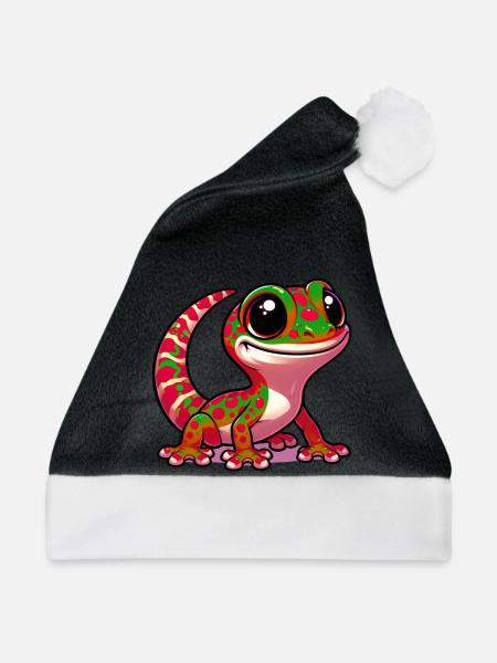 Gecko - Weihnachtsmütze - Schwarz/Weiß