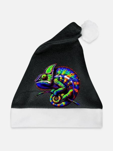Chamäleon - Weihnachtsmütze - Schwarz/Weiß