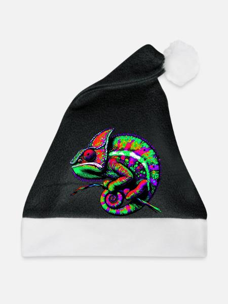 Chamäleon - Weihnachtsmütze - Schwarz/Weiß