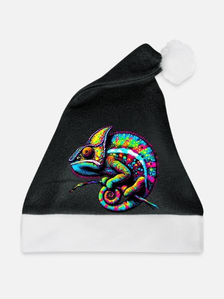 Chamäleon - Weihnachtsmütze - Schwarz/Weiß