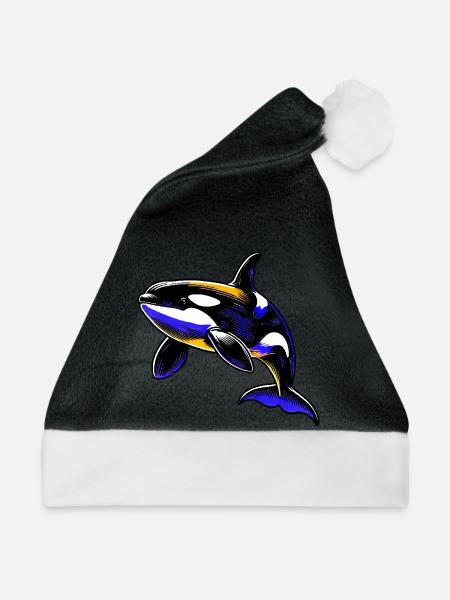 Schwertwal - Weihnachtsmütze - Schwarz/Weiß