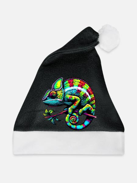 Chamäleon - Weihnachtsmütze - Schwarz/Weiß