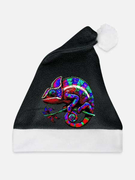 Chamäleon - Weihnachtsmütze - Schwarz/Weiß