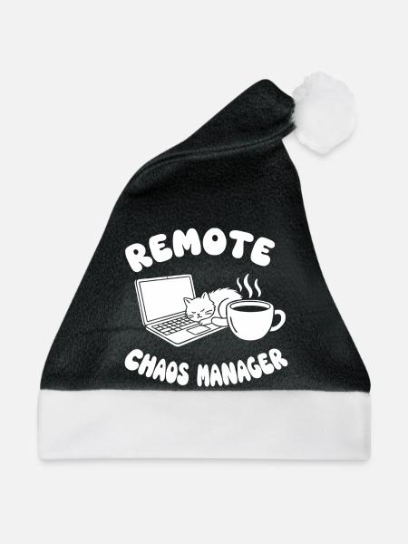 Remote Chaos Handwerker - Weihnachtsmütze - Schwarz/Weiß - Vorne