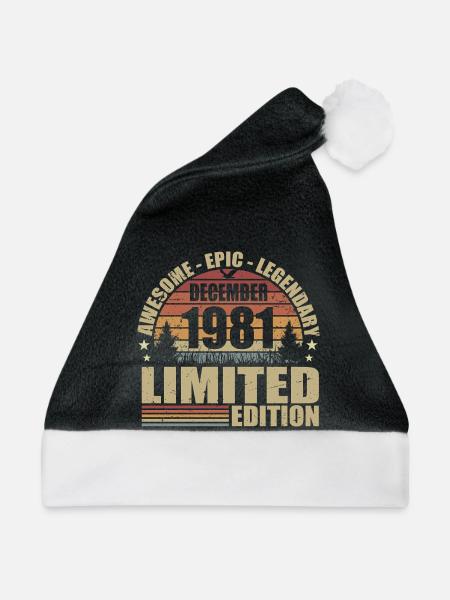 Dezember 1981 - Limitierte Auflage Dezember 1981 - Weihnachtsmütze - Schwarz/Weiß