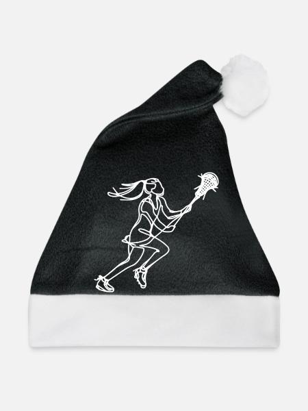 Frauen Lacrosse - Weihnachtsmütze - Schwarz/Weiß