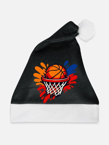 Basketballkorb-Splash-Burst - Weihnachtsmütze - Schwarz/Weiß