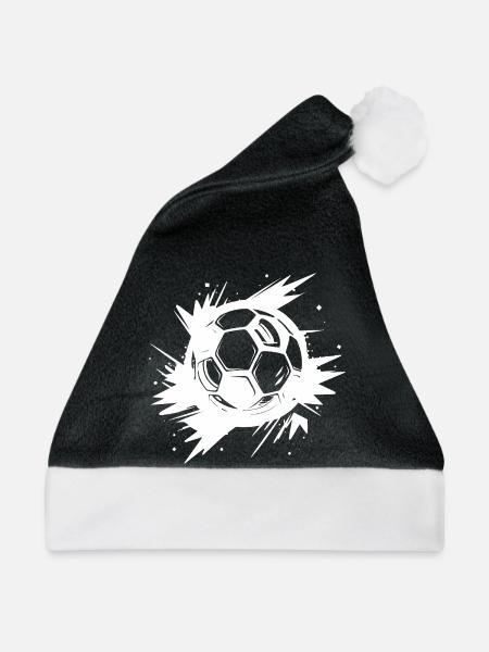 Fußball Streetart - Weihnachtsmütze - Schwarz/Weiß