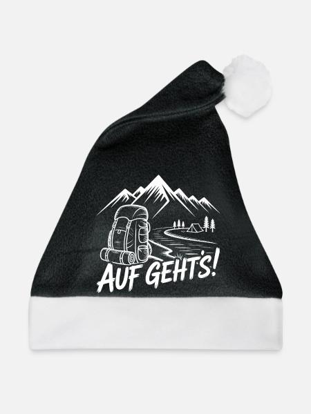 Auf Geht's Bergabenteuer Zeltabenteuer - Weihnachtsmütze - Schwarz/Weiß