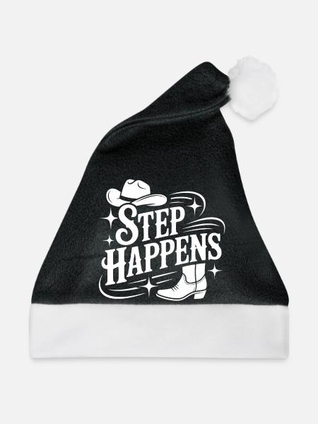 Step Happens Western Line Dance - Weihnachtsmütze - Schwarz/Weiß - Vorne