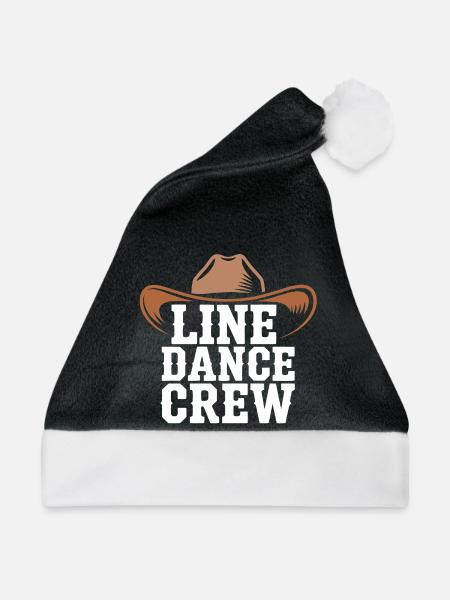 Line Dance Crew Cowboy Hat - Weihnachtsmütze - Schwarz/Weiß