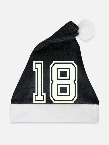 18 - Weihnachtsmütze - Schwarz/Weiß
