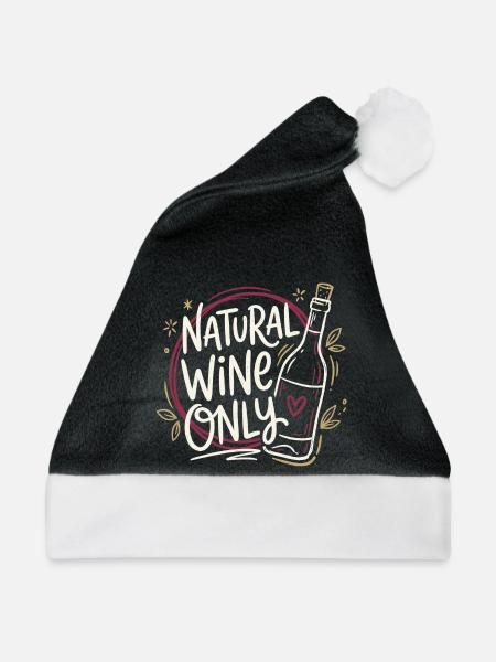 Natural Wine Lover - Weihnachtsmütze - Schwarz/Weiß
