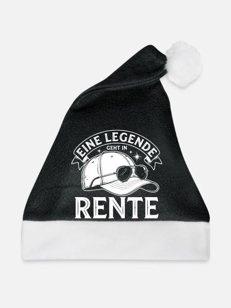 Rente Legende: Helm mit Sonnenbrille - Weihnachtsmütze - Schwarz/Weiß