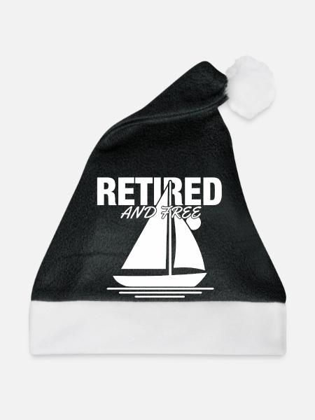 Endlich Rente Frei - Weihnachtsmütze - Schwarz/Weiß