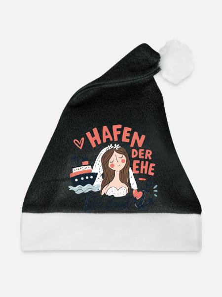 Hafen der Ehe - Die Braut - Weihnachtsmütze - Schwarz/Weiß