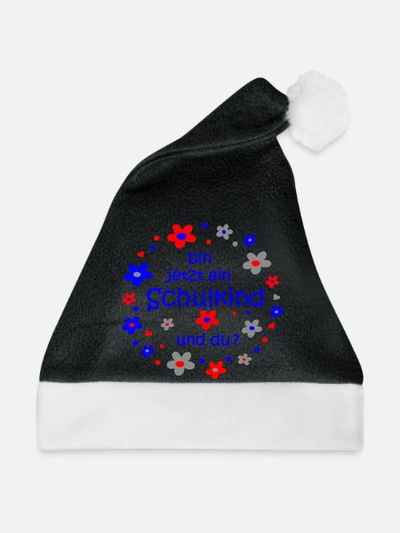 bin jetzt ein Schulkind - Weihnachtsmütze - Schwarz/Weiß