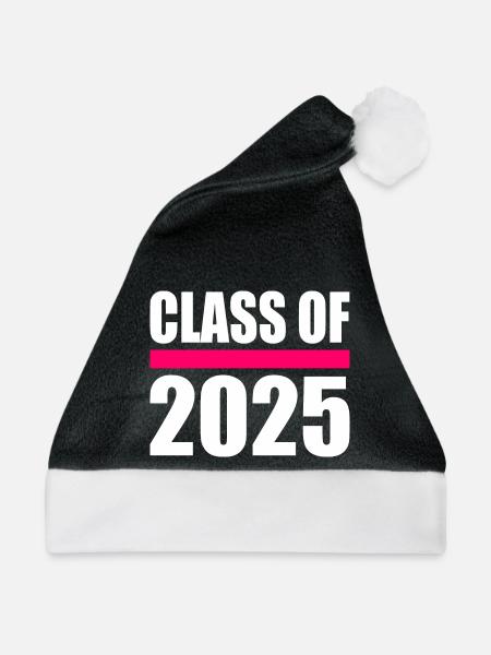 Class of 2025 - Weihnachtsmütze - Schwarz/Weiß - Vorne