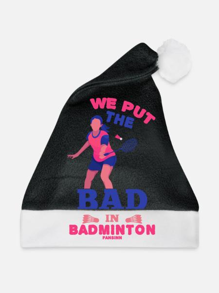 Badminton - Weihnachtsmütze - Schwarz/Weiß