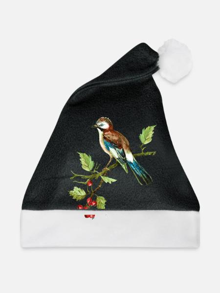 Bunter Vogel - Weihnachtsmütze - Schwarz/Weiß