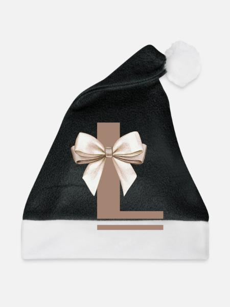 Buchstabe L Knoten - Weihnachtsmütze - Schwarz/Weiß