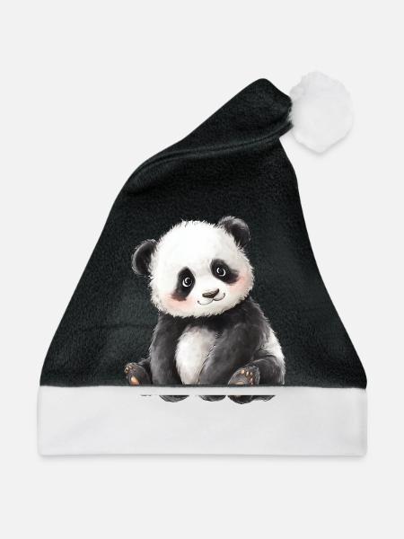 Süßer Baby Panda - Weihnachtsmütze - Schwarz/Weiß