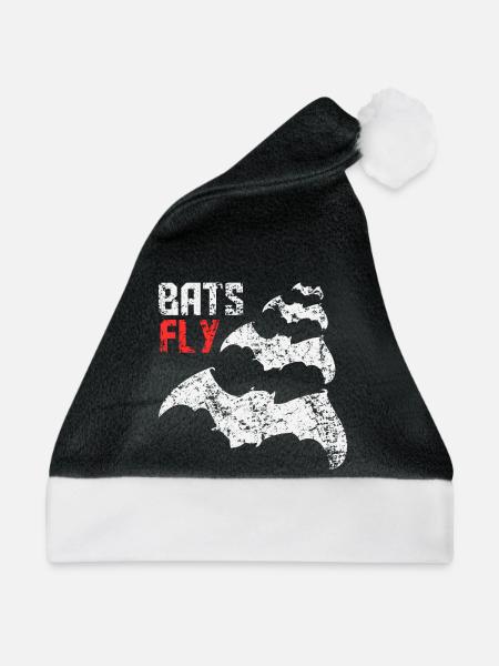 Bats Fly - Weihnachtsmütze - Schwarz/Weiß