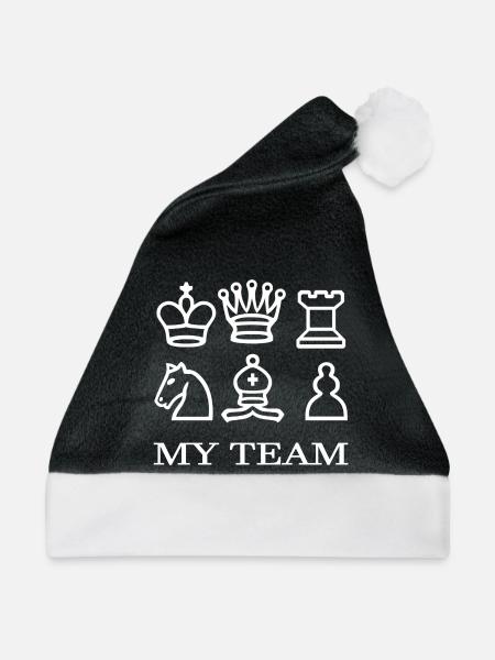 Schach - Weihnachtsmütze - Schwarz/Weiß